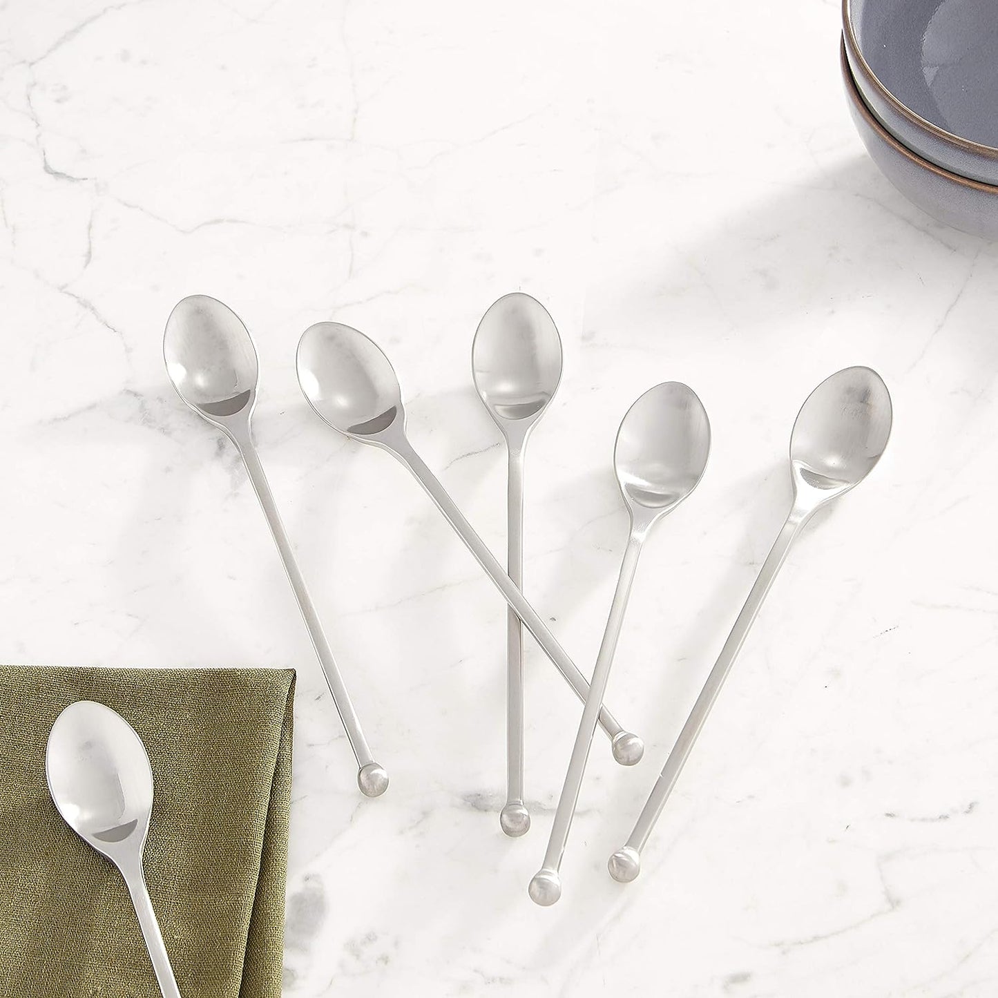 KNORK Modern Iced Teaspoon, Set of 6, Matte