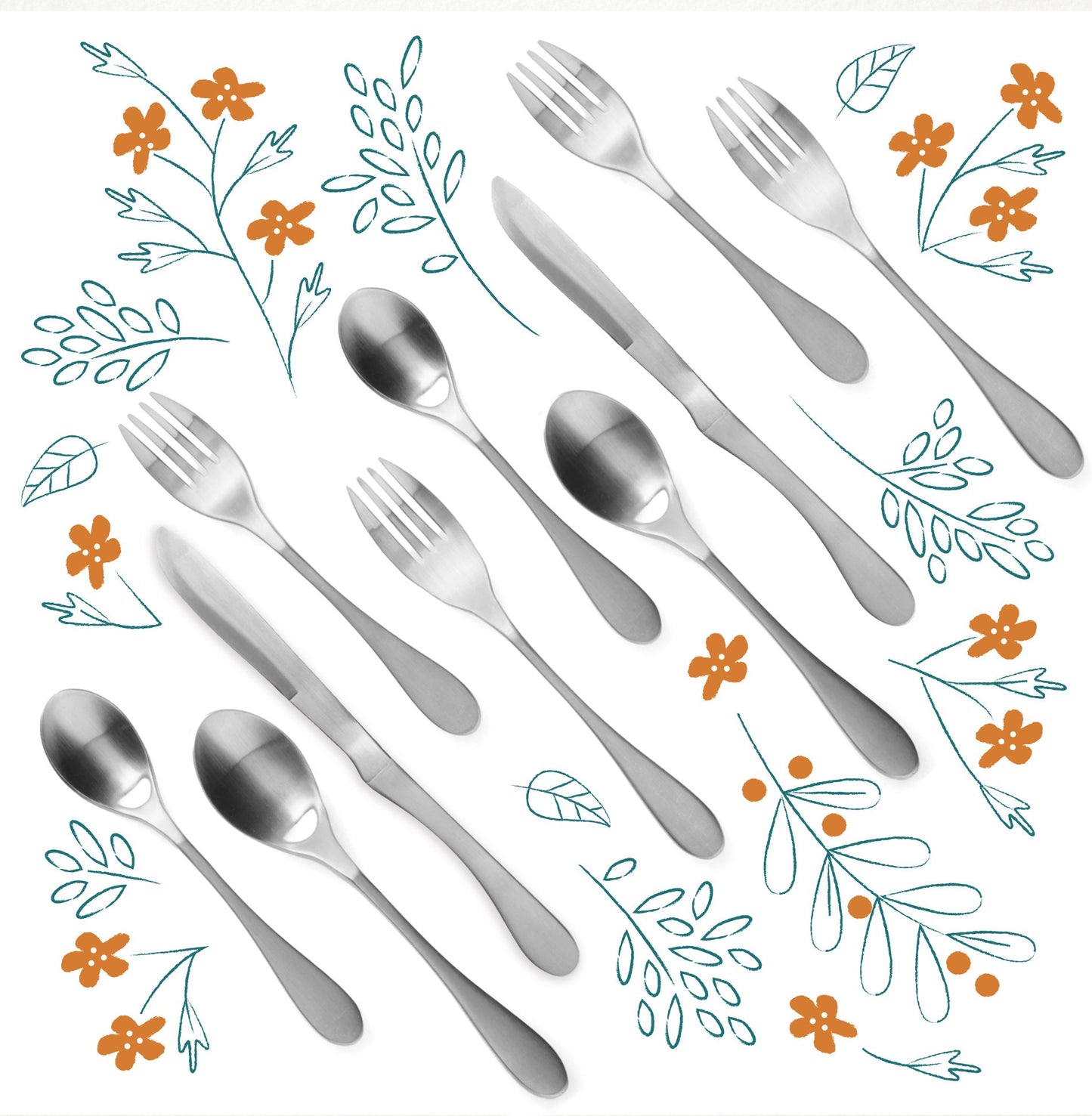 KNORK Original 20 Piece Flatware Set, Service for 4